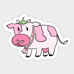 Strawberry Cow Sticker